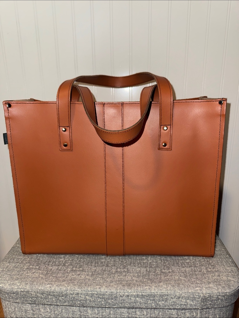 Classic Tan Leather Tote for Women - Sleek Everyday Carry